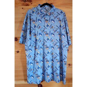 Proud 90 Golf Polo Shirt Men Big & Tall 2XL Blue Kangaroo Short Sleeve Pullover